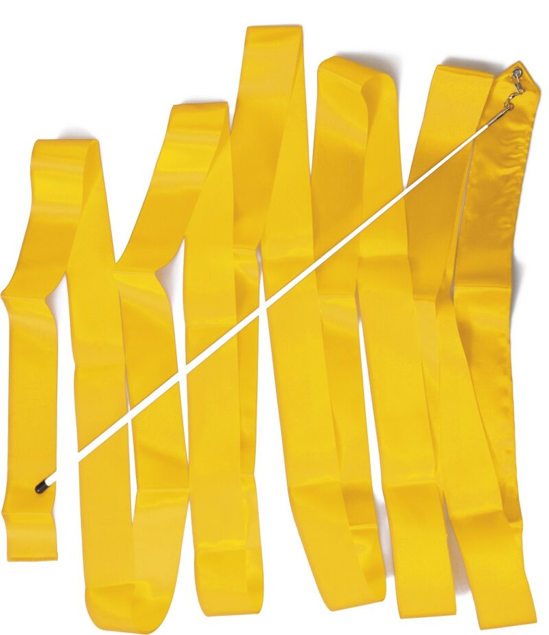 κορδέλα ρυθμικής γυμναστικής 6m κίτρινη